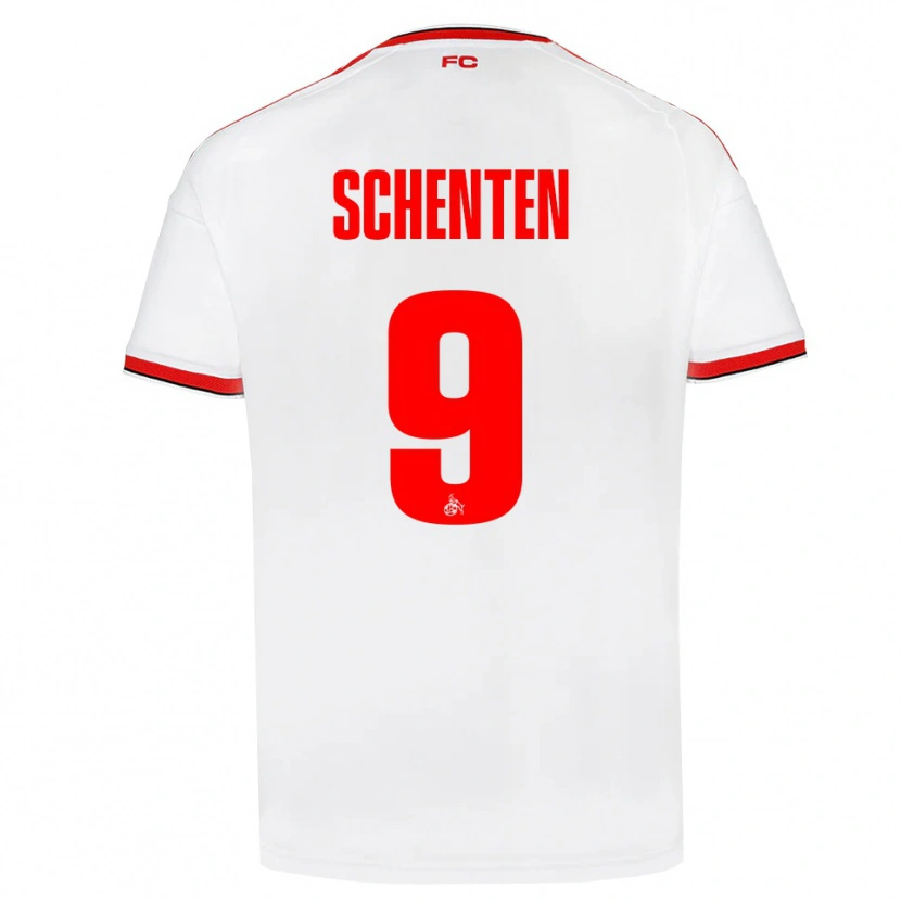 Danxen Mujer Camiseta Fynn Schenten #9 Blanco Rojo Negro 1ª Equipación 2026/27 La Camisa México