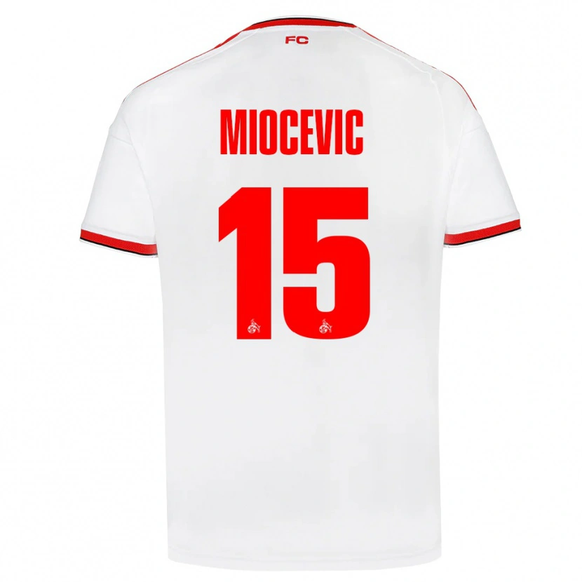 Danxen Mujer Camiseta Gabriel Miocevic #15 Blanco Rojo Negro 1ª Equipación 2026/27 La Camisa México
