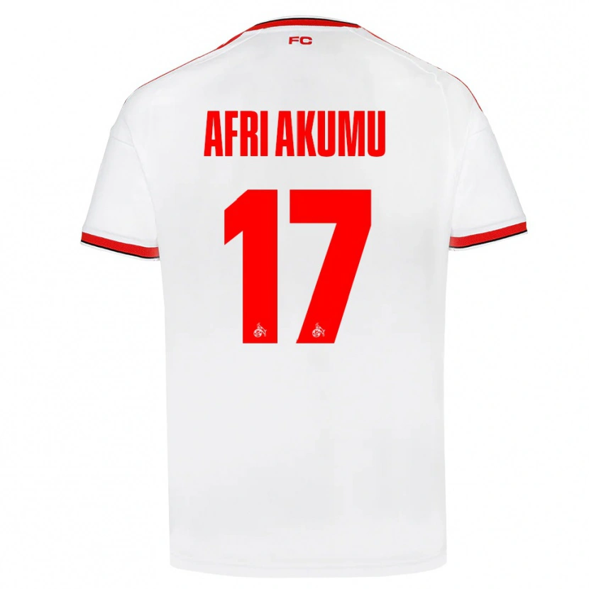 Danxen Mujer Camiseta Maik Afri Akumu #17 Blanco Rojo Negro 1ª Equipación 2026/27 La Camisa México