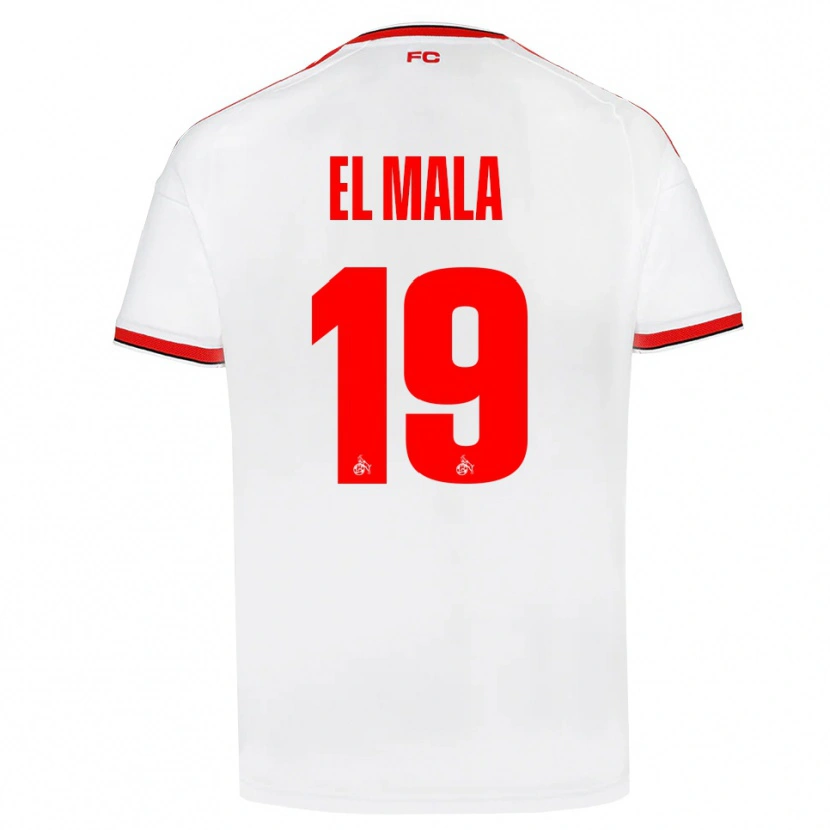 Danxen Mujer Camiseta Malek El Mala #19 Blanco Rojo Negro 1ª Equipación 2026/27 La Camisa México