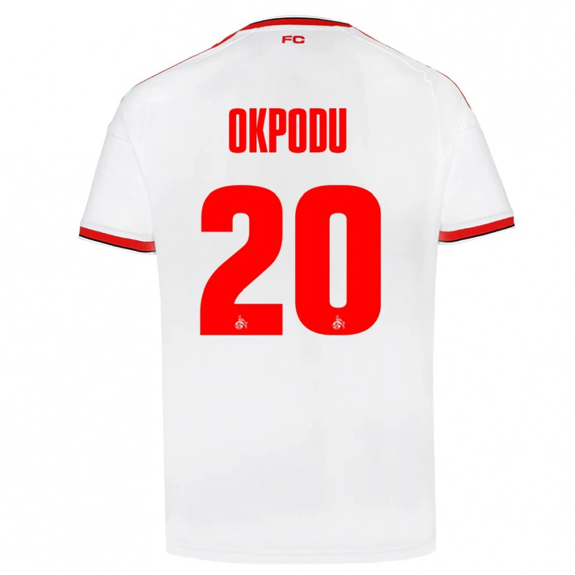 Danxen Mujer Camiseta David Okpodu #20 Blanco Rojo Negro 1ª Equipación 2026/27 La Camisa México