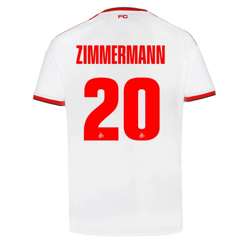 Danxen Mujer Camiseta Nick Zimmermann #20 Blanco Rojo Negro 1ª Equipación 2026/27 La Camisa México