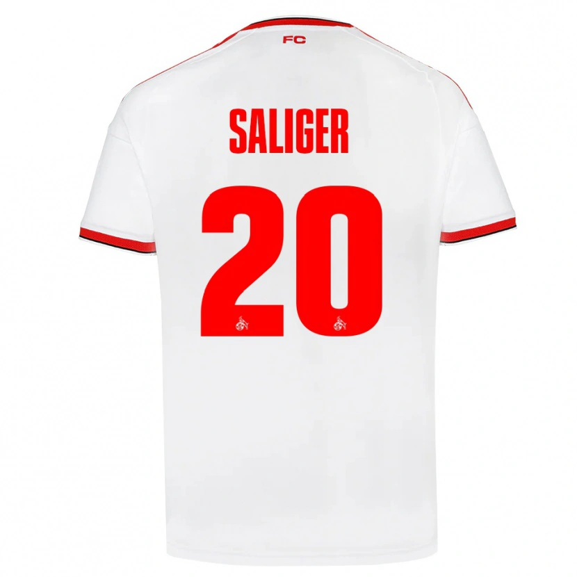 Danxen Mujer Camiseta Jonas Saliger #20 Blanco Rojo Negro 1ª Equipación 2026/27 La Camisa México