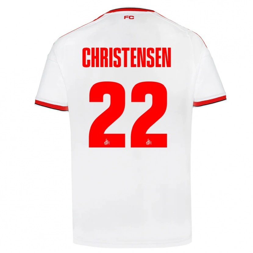 Danxen Mujer Camiseta Jacob Christensen #22 Blanco Rojo Negro 1ª Equipación 2026/27 La Camisa México