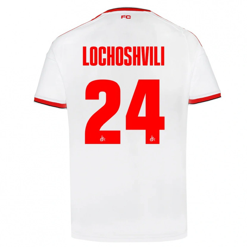 Danxen Mujer Camiseta Luka Lochoshvili #24 Blanco Rojo Negro 1ª Equipación 2026/27 La Camisa México