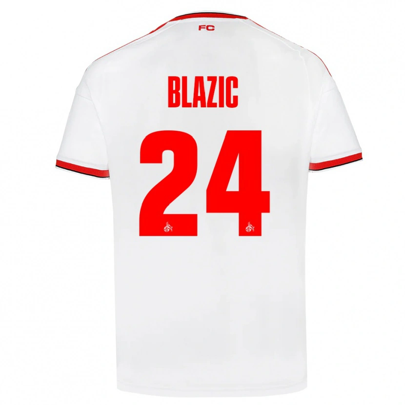 Danxen Mujer Camiseta Alessandro Blazic #24 Blanco Rojo Negro 1ª Equipación 2026/27 La Camisa México