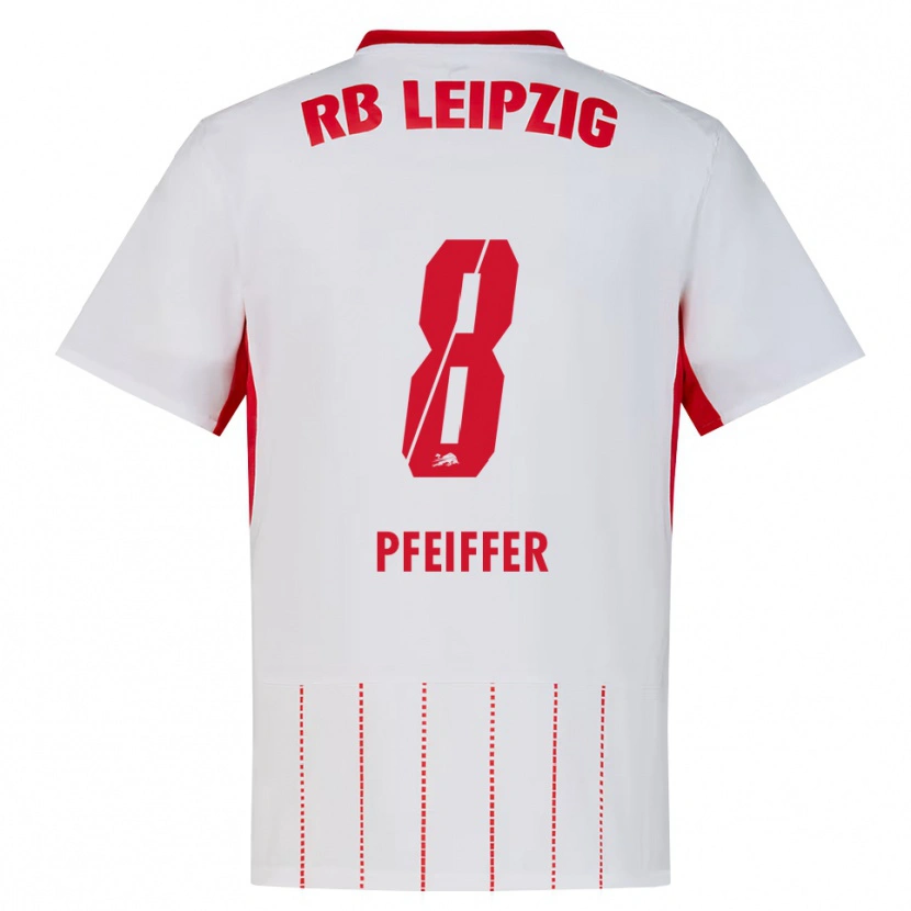 Danxen Mujer Camiseta Jannik Pfeiffer #8 Rojo Blanco Amarillo 1ª Equipación 2026/27 La Camisa México