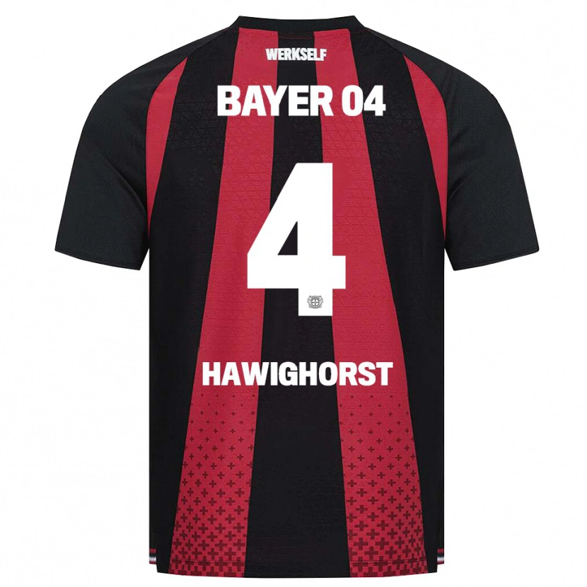 Danxen Mujer Camiseta Ben Hawighorst #4 Negro Blanco Rojo 1ª Equipación 2026/27 La Camisa México