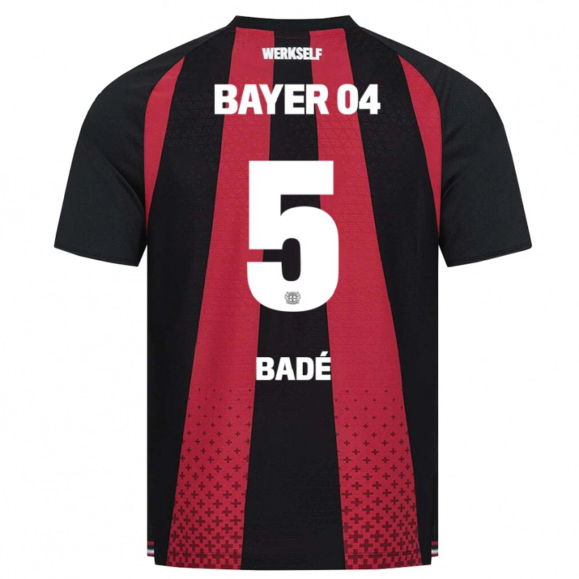 Danxen Mujer Camiseta Loïc Badé #5 Negro Blanco Rojo 1ª Equipación 2026/27 La Camisa México