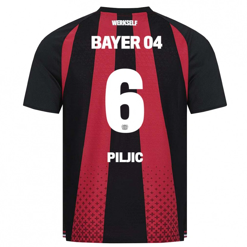 Danxen Mujer Camiseta Katharina Piljic #6 Negro Blanco Rojo 1ª Equipación 2026/27 La Camisa México