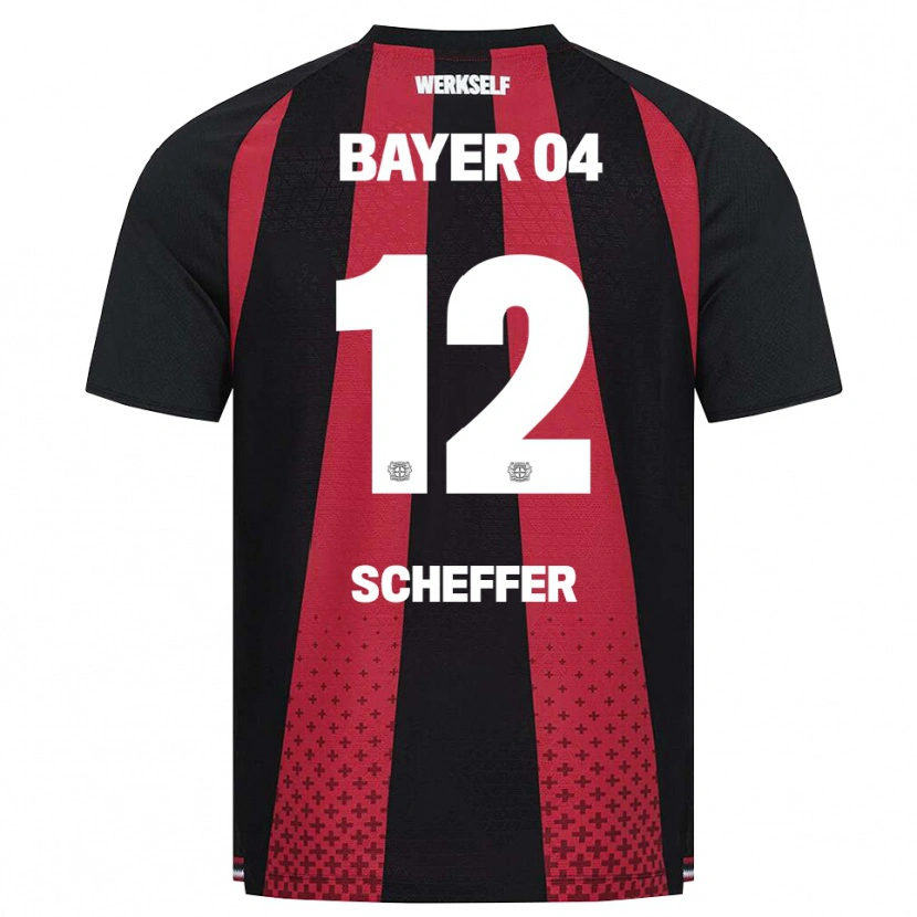 Danxen Mujer Camiseta Dani Scheffer #12 Negro Blanco Rojo 1ª Equipación 2026/27 La Camisa México