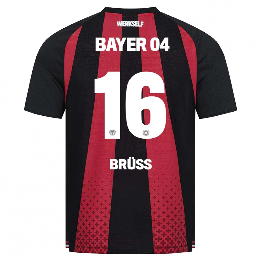 Danxen Mujer Camiseta Tom Brüss #16 Negro Blanco Rojo 1ª Equipación 2026/27 La Camisa México