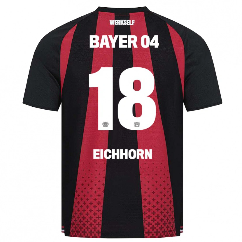 Danxen Mujer Camiseta Kennet Eichhorn #18 Negro Blanco Rojo 1ª Equipación 2026/27 La Camisa México