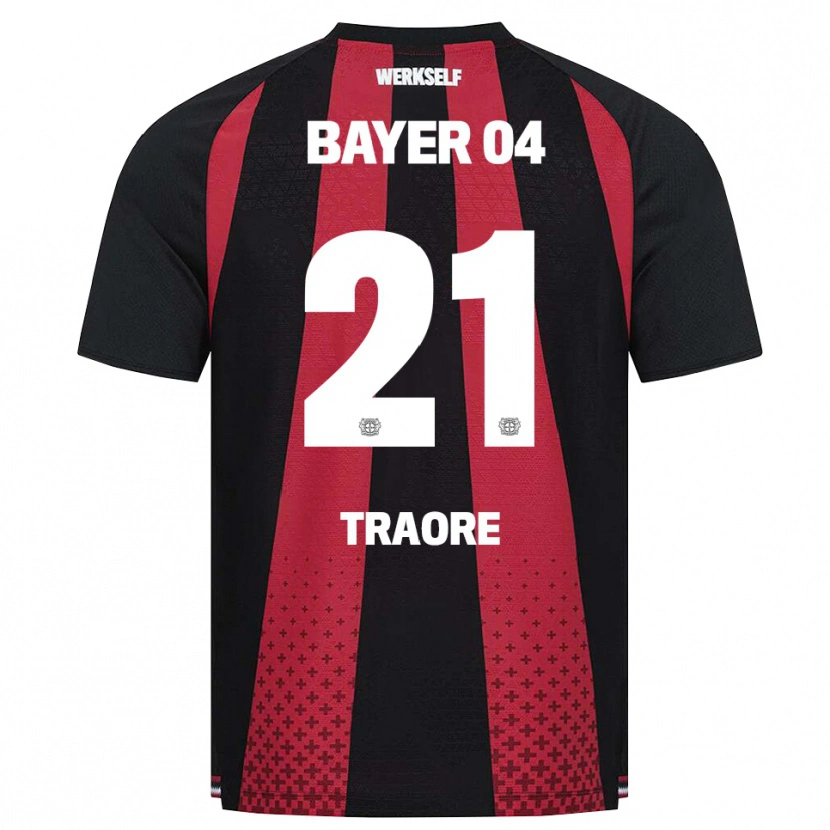 Danxen Mujer Camiseta Amaël-Demba Traoré #21 Negro Blanco Rojo 1ª Equipación 2026/27 La Camisa México