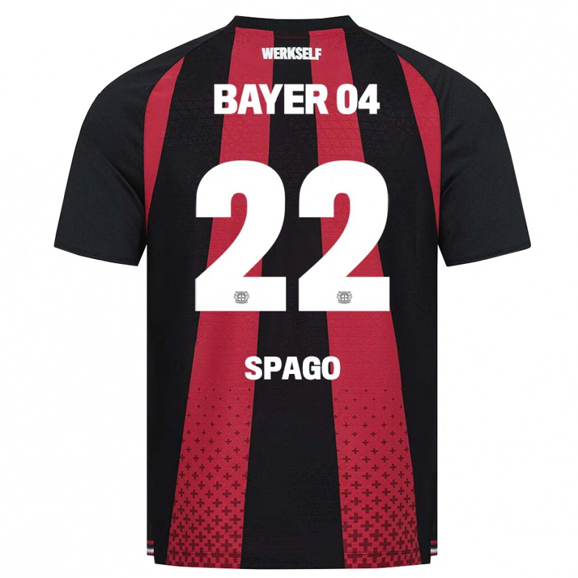 Danxen Mujer Camiseta Dien Spago #22 Negro Blanco Rojo 1ª Equipación 2026/27 La Camisa México