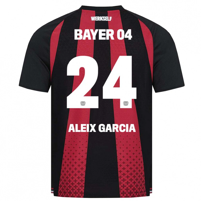 Danxen Mujer Camiseta Aleix García #24 Negro Blanco Rojo 1ª Equipación 2026/27 La Camisa México