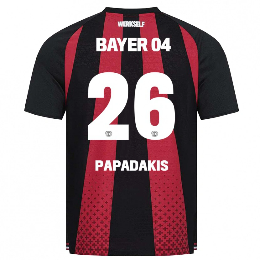 Danxen Mujer Camiseta Konstantinos Papadakis #26 Negro Blanco Rojo 1ª Equipación 2026/27 La Camisa México