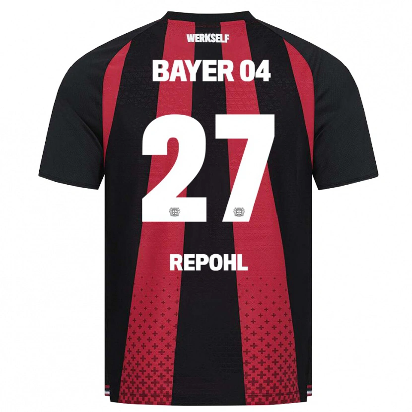 Danxen Mujer Camiseta Friederike Repohl #27 Negro Blanco Rojo 1ª Equipación 2026/27 La Camisa México
