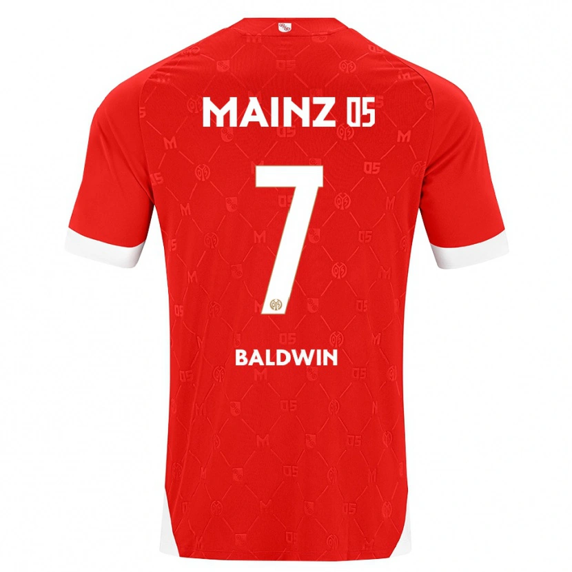 Danxen Mujer Camiseta Kevin Baldwin #7 Rojo Blanco 1ª Equipación 2026/27 La Camisa México