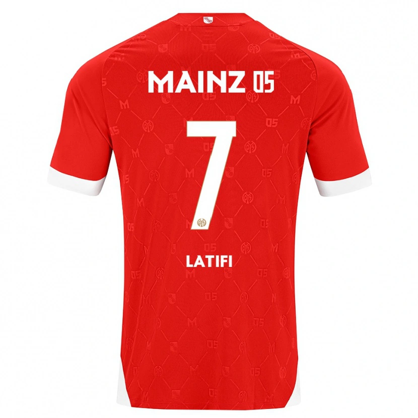 Danxen Mujer Camiseta Artan Latifi #7 Rojo Blanco 1ª Equipación 2026/27 La Camisa México