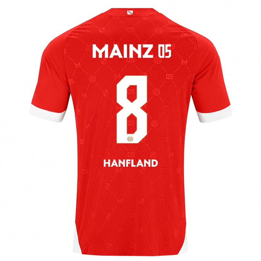 Danxen Mujer Camiseta Paul Hanfland #8 Rojo Blanco 1ª Equipación 2026/27 La Camisa México