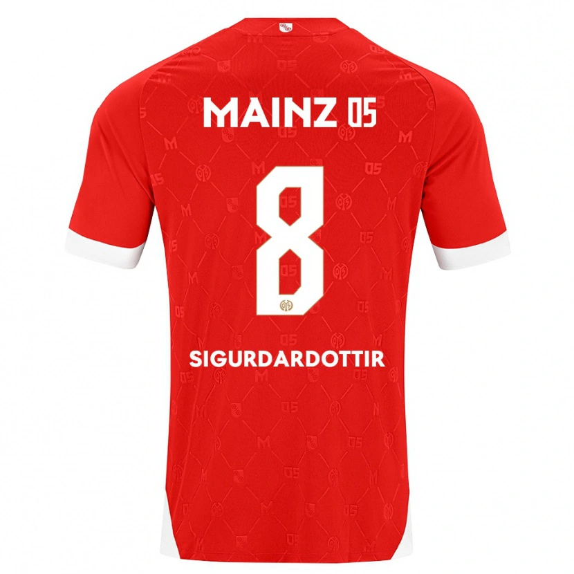 Danxen Mujer Camiseta Heiðrún Sigurðardóttir #8 Rojo Blanco 1ª Equipación 2026/27 La Camisa México
