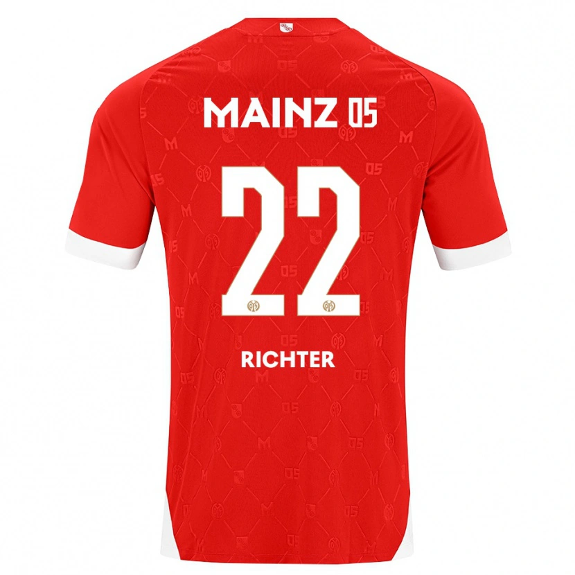 Danxen Mujer Camiseta Marco Richter #22 Rojo Blanco 1ª Equipación 2026/27 La Camisa México