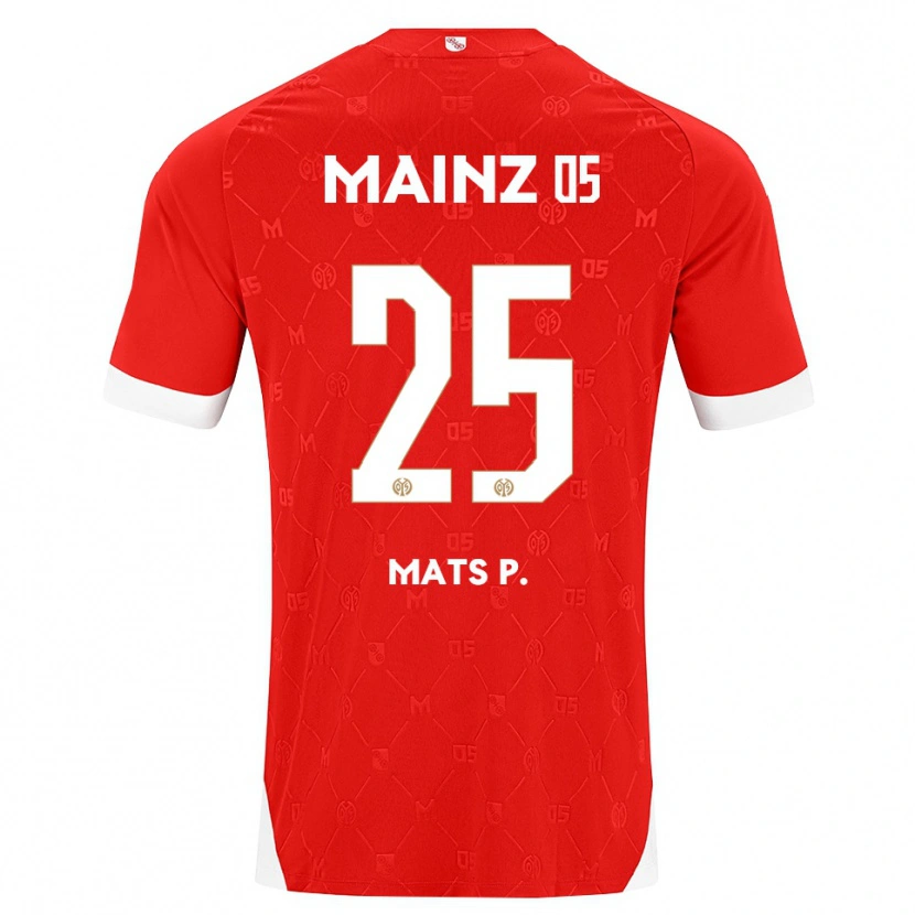 Danxen Mujer Camiseta Mats Preßler #25 Rojo Blanco 1ª Equipación 2026/27 La Camisa México