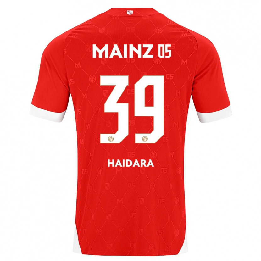 Danxen Mujer Camiseta Alynho Haidara #39 Rojo Blanco 1ª Equipación 2026/27 La Camisa México
