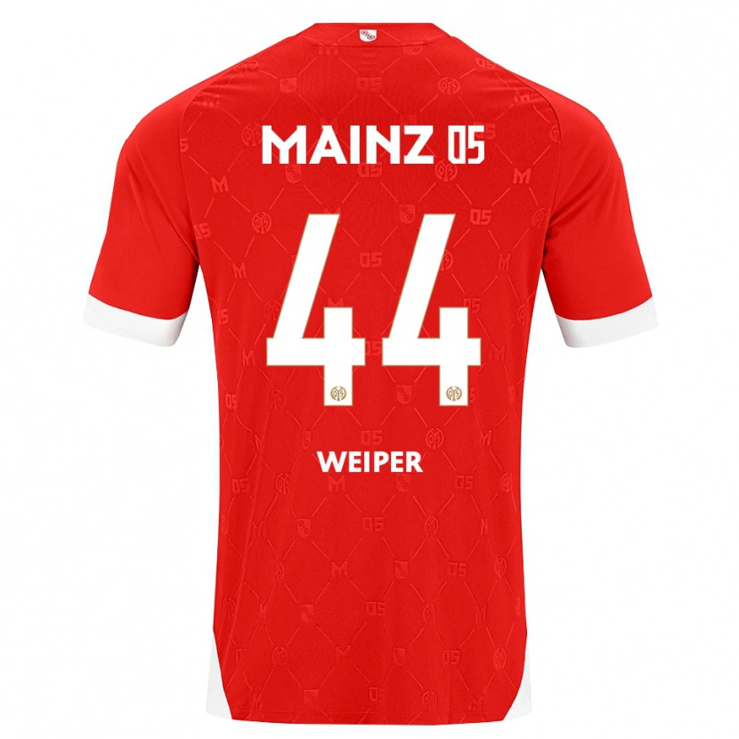 Danxen Mujer Camiseta Nelson Weiper #44 Rojo Blanco 1ª Equipación 2026/27 La Camisa México