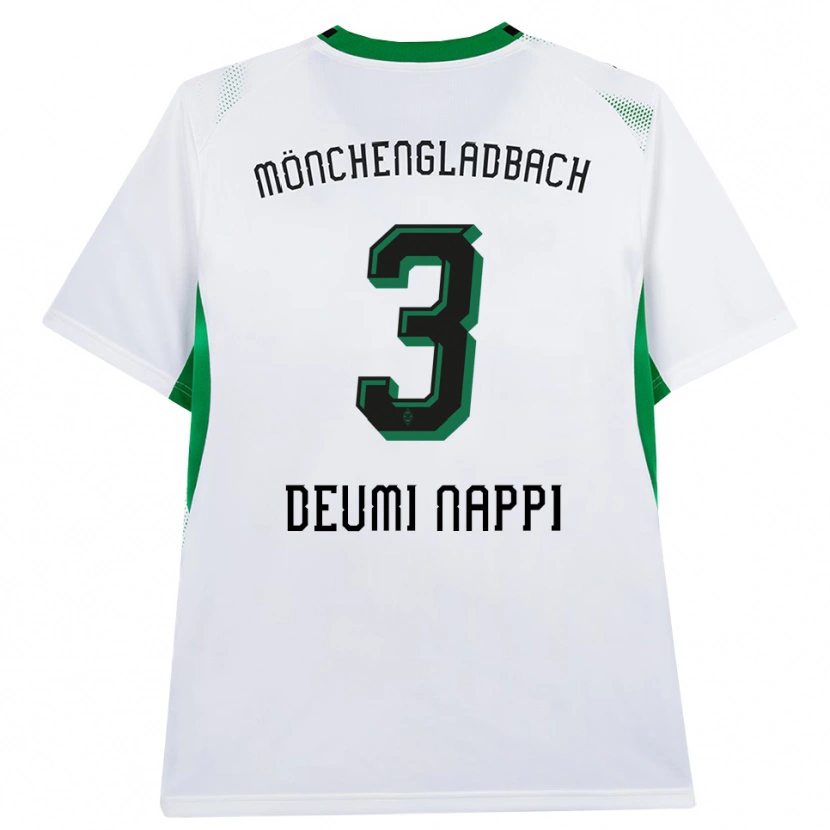 Danxen Mujer Camiseta Dimitrie Deumi Nappi #3 Blanco Negro Verde 1ª Equipación 2026/27 La Camisa México