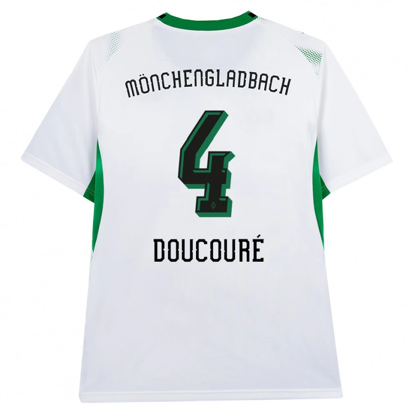 Danxen Mujer Camiseta Mamadou Doucoure #4 Blanco Negro Verde 1ª Equipación 2026/27 La Camisa México