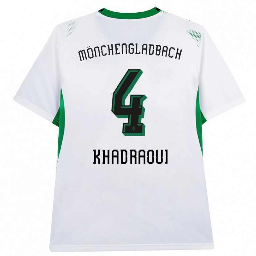Danxen Mujer Camiseta Elias Khadraoui #4 Blanco Negro Verde 1ª Equipación 2026/27 La Camisa México