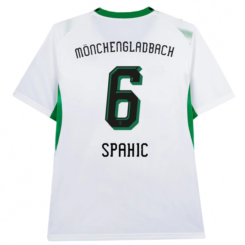 Danxen Mujer Camiseta Armin Spahic #6 Blanco Negro Verde 1ª Equipación 2026/27 La Camisa México