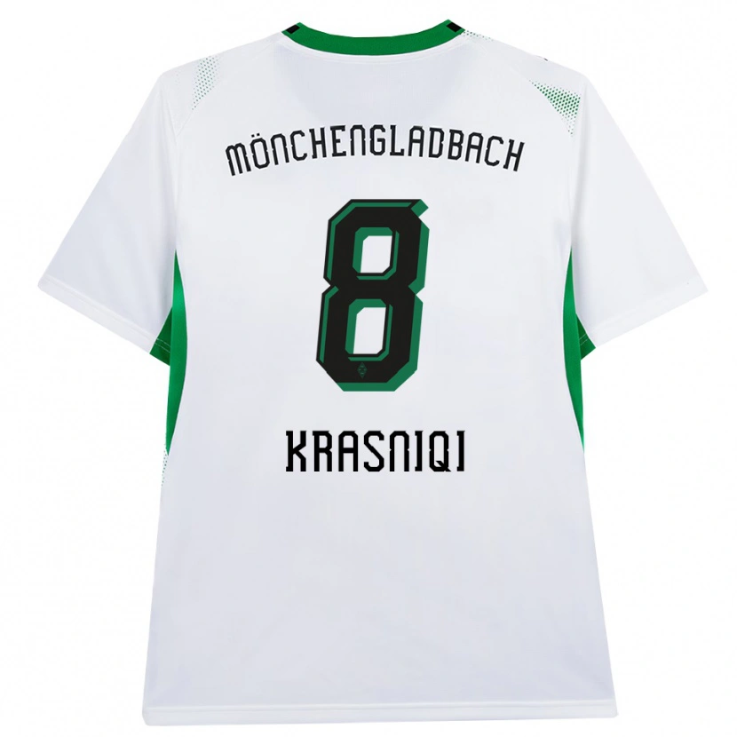 Danxen Mujer Camiseta Engjell Krasniqi #8 Blanco Negro Verde 1ª Equipación 2026/27 La Camisa México