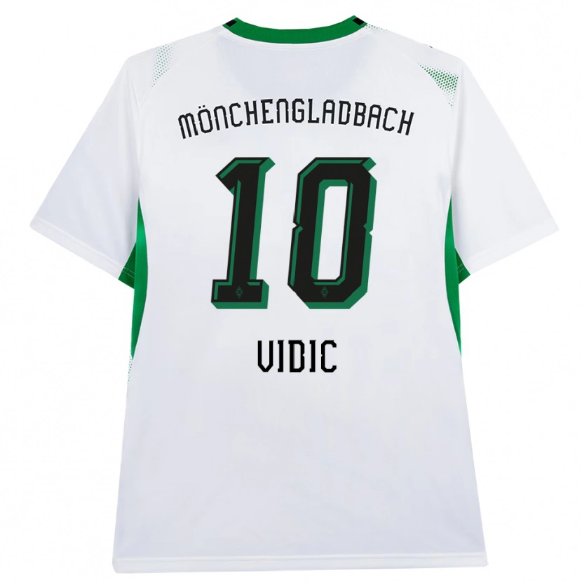 Danxen Mujer Camiseta Nico Vidic #10 Blanco Negro Verde 1ª Equipación 2026/27 La Camisa México