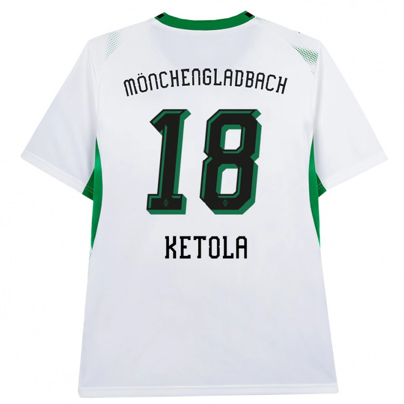 Danxen Mujer Camiseta Sulo Ketola #18 Blanco Negro Verde 1ª Equipación 2026/27 La Camisa México