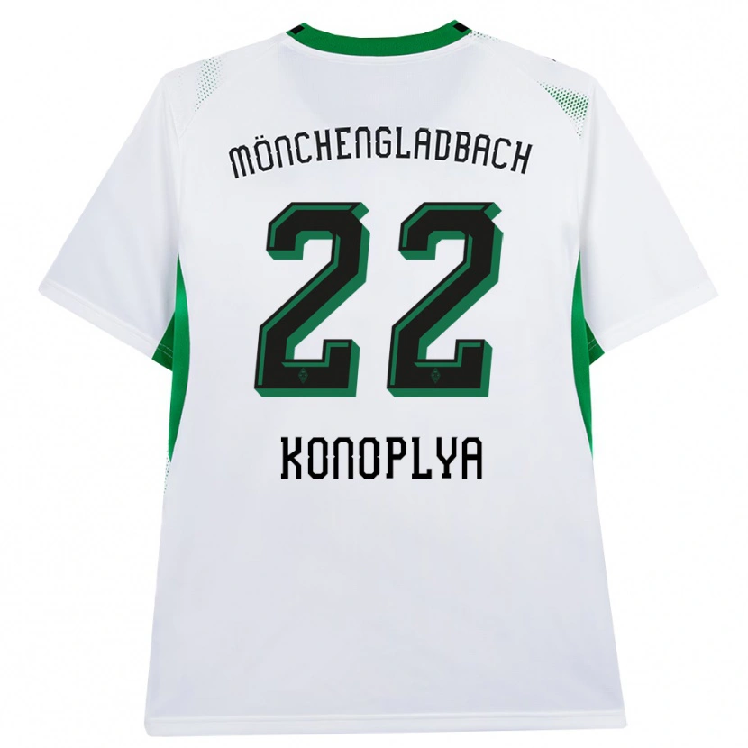 Danxen Mujer Camiseta Yukhym Konoplya #22 Blanco Negro Verde 1ª Equipación 2026/27 La Camisa México