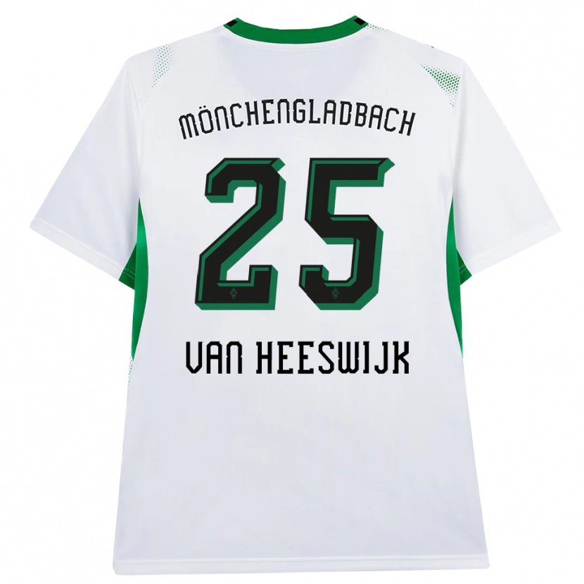 Danxen Mujer Camiseta Amber Van Heeswijk #25 Blanco Negro Verde 1ª Equipación 2026/27 La Camisa México