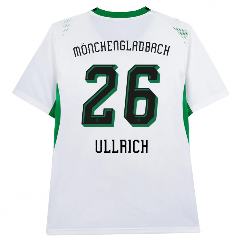 Danxen Mujer Camiseta Lukas Ullrich #26 Blanco Negro Verde 1ª Equipación 2026/27 La Camisa México