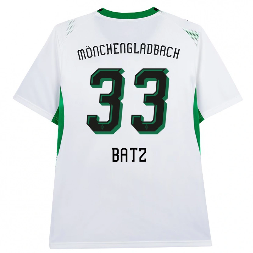 Danxen Mujer Camiseta Daniel Batz #33 Blanco Negro Verde 1ª Equipación 2026/27 La Camisa México