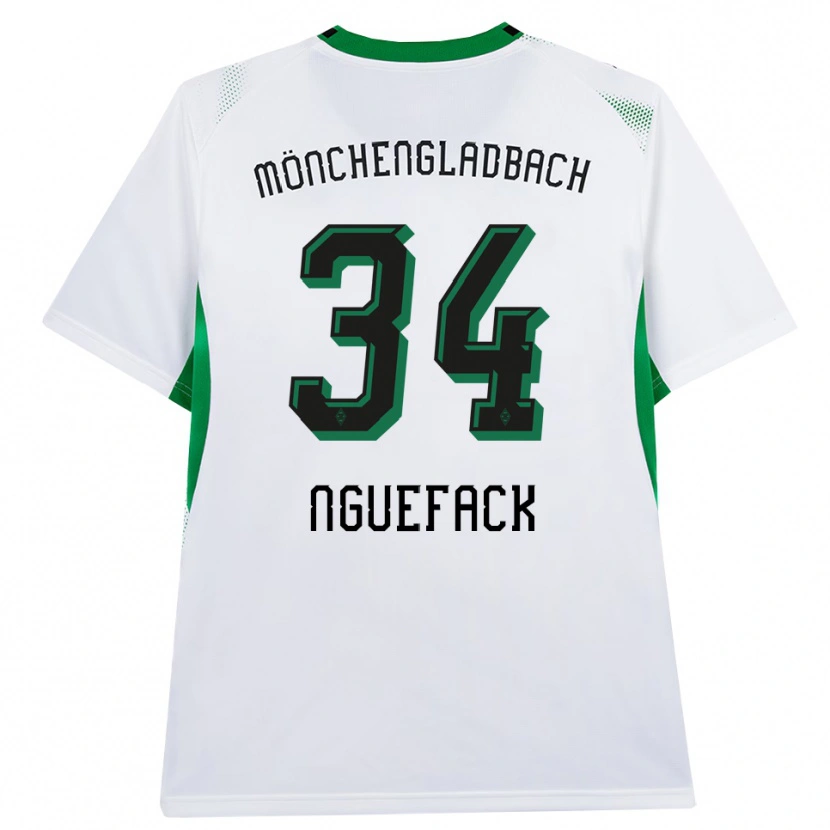 Danxen Mujer Camiseta Mathieu Nguefack #34 Blanco Negro Verde 1ª Equipación 2026/27 La Camisa México