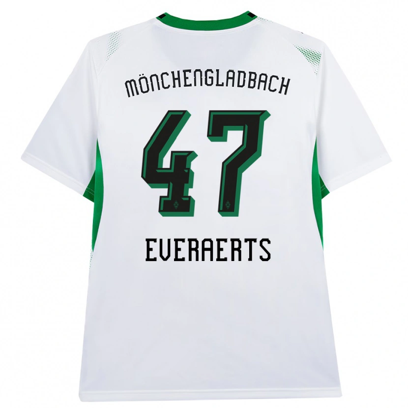 Danxen Mujer Camiseta Kim Everaerts #47 Blanco Negro Verde 1ª Equipación 2026/27 La Camisa México