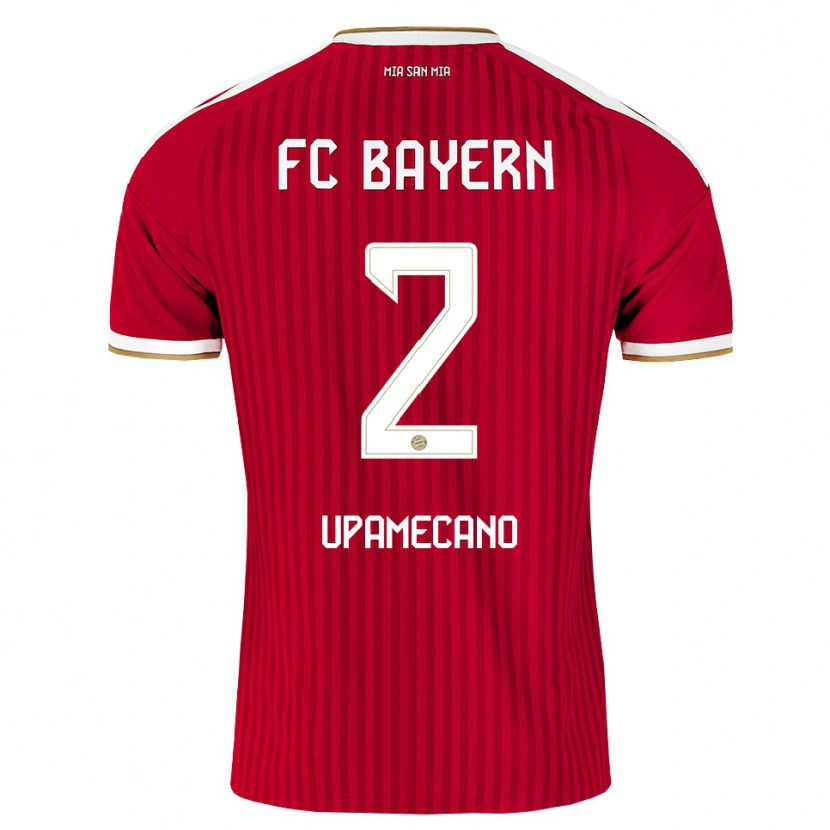 Danxen Mujer Camiseta Dayot Upamecano #2 Rojo Blanco Azul 1ª Equipación 2026/27 La Camisa México