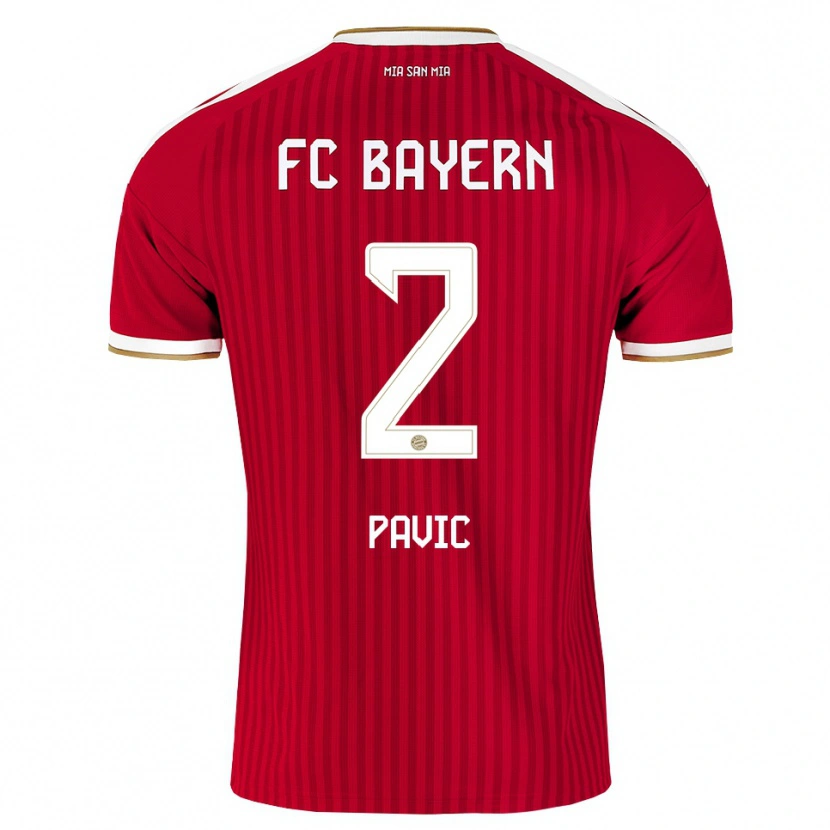 Danxen Mujer Camiseta Filip Pavić #2 Rojo Blanco Azul 1ª Equipación 2026/27 La Camisa México
