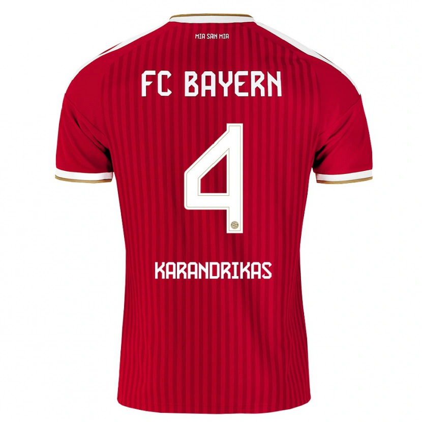 Danxen Mujer Camiseta Konstantinos Karandrikas #4 Rojo Blanco Azul 1ª Equipación 2026/27 La Camisa México