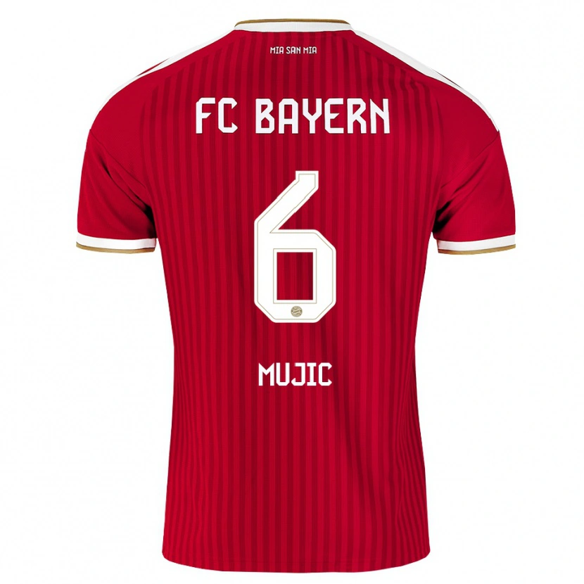 Danxen Mujer Camiseta Tarik Mujic #6 Rojo Blanco Azul 1ª Equipación 2026/27 La Camisa México