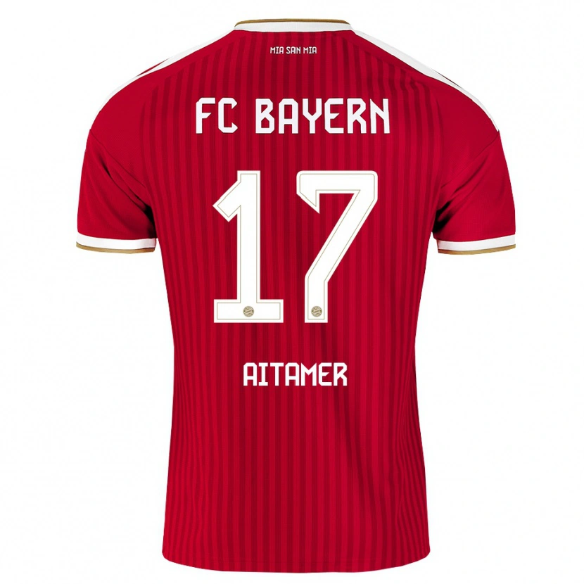 Danxen Mujer Camiseta Younes Aitamer #17 Rojo Blanco Azul 1ª Equipación 2026/27 La Camisa México