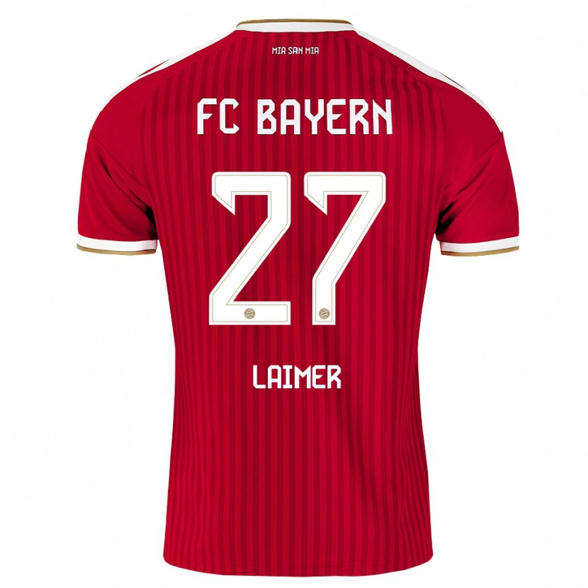 Danxen Mujer Camiseta Konrad Laimer #27 Rojo Blanco Azul 1ª Equipación 2026/27 La Camisa México