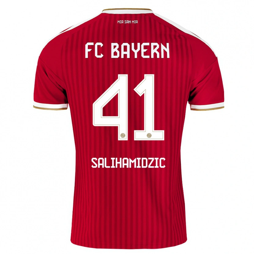 Danxen Mujer Camiseta Nick Salihamidzic #41 Rojo Blanco Azul 1ª Equipación 2026/27 La Camisa México